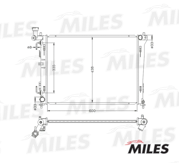Radiator, engine cooling (ACRB046)