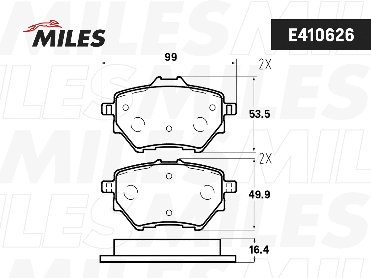 Brake Pad Set, disc brake (E410633)