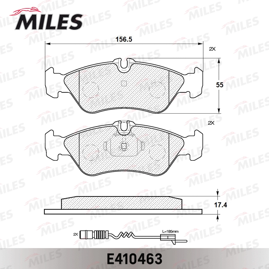 Brake Pad Set, disc brake (E410463)