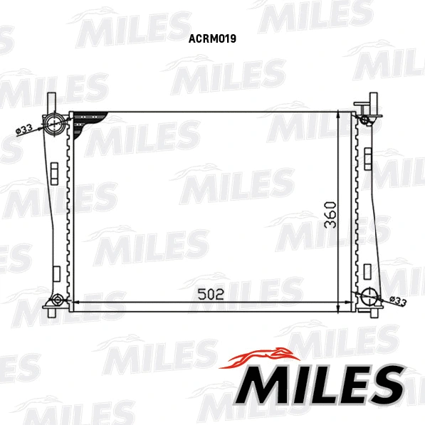 Radiator, engine cooling (ACRM019)