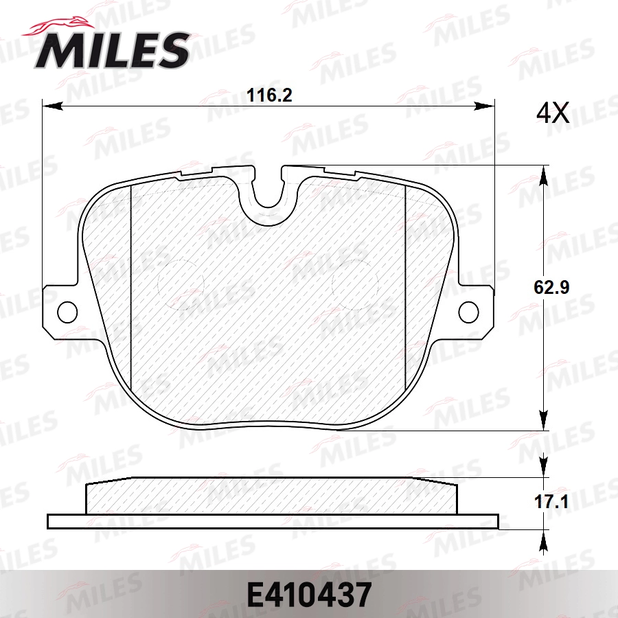 Brake Pad Set, disc brake (E410437)