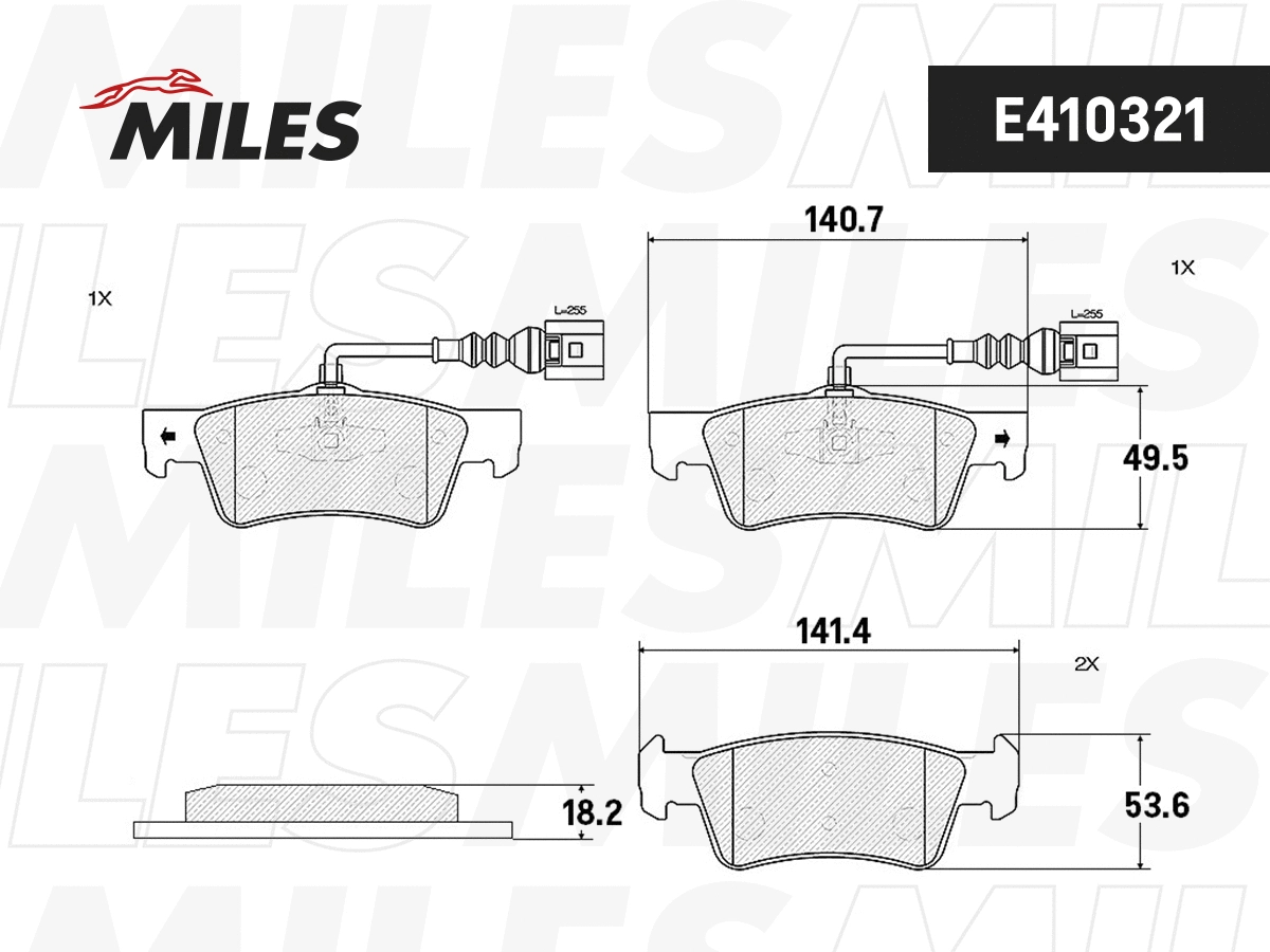 Brake Pad Set, disc brake (E410321)