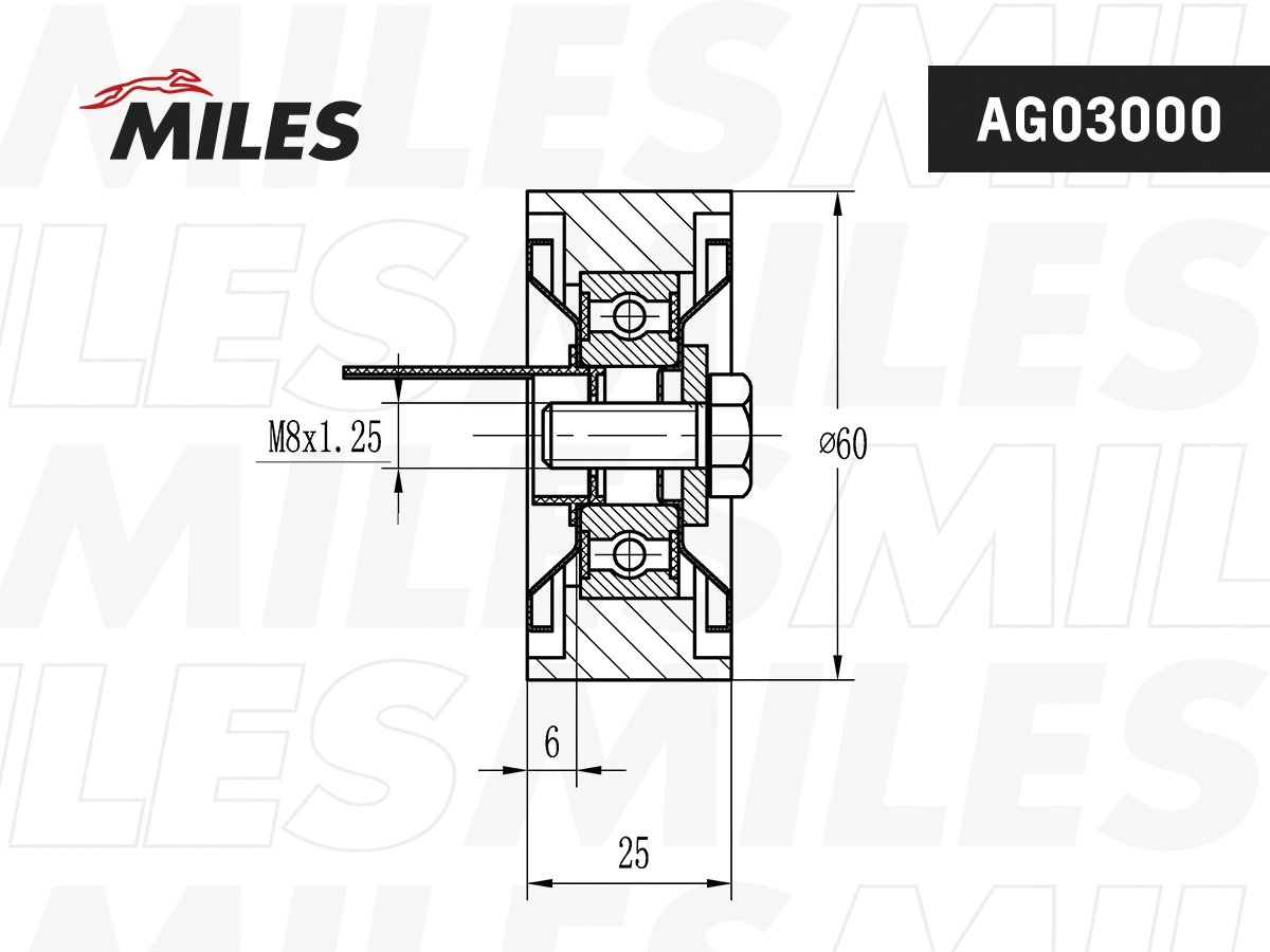 Deflection/Guide Pulley, V-ribbed belt