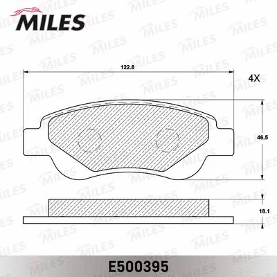 Brake Pad Set, disc brake (E500395)