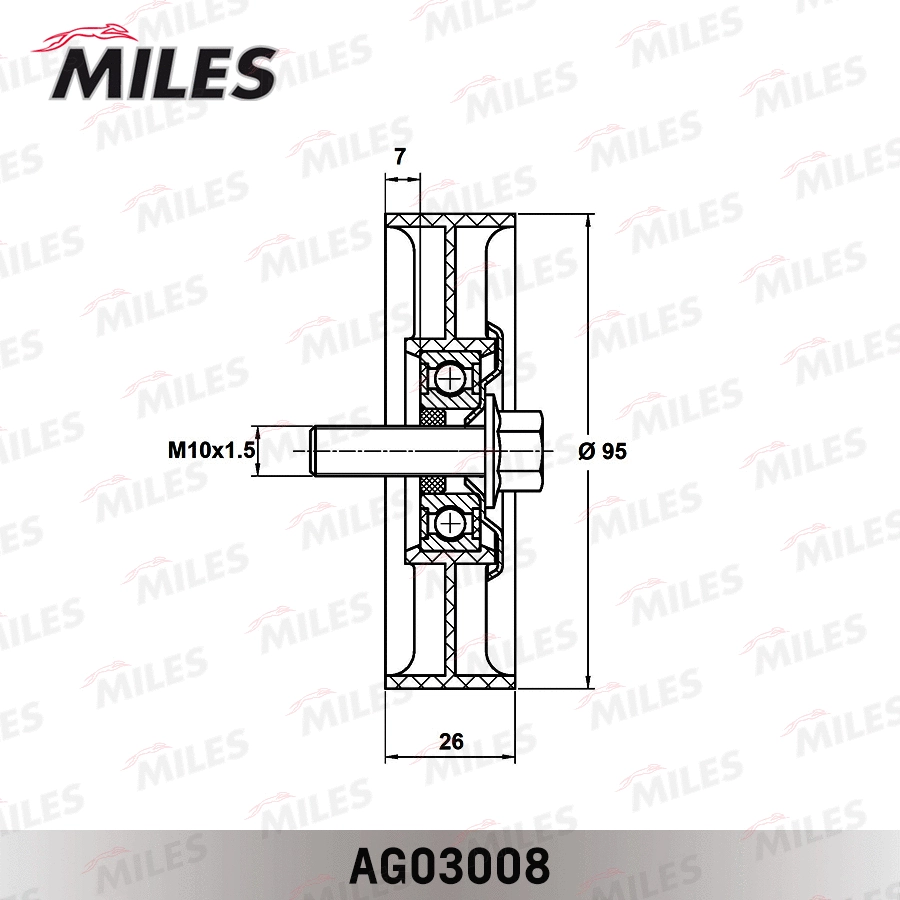 Deflection/Guide Pulley, V-ribbed belt