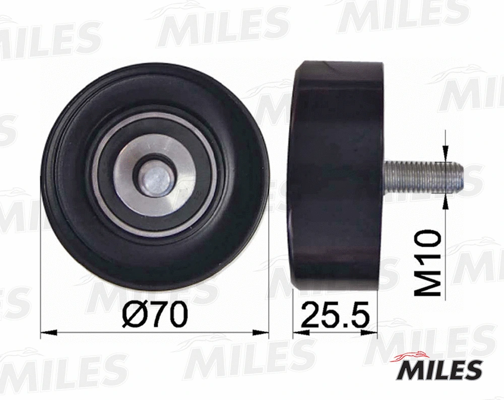 Deflection/Guide Pulley, V-ribbed belt