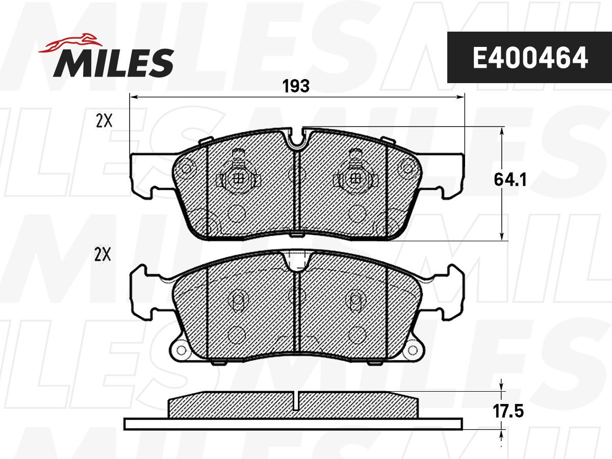 Brake Pad Set, disc brake (E400464)