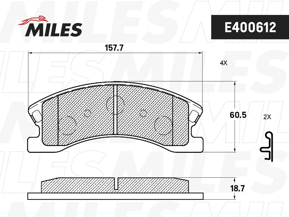 Brake Pad Set, disc brake (E400612)