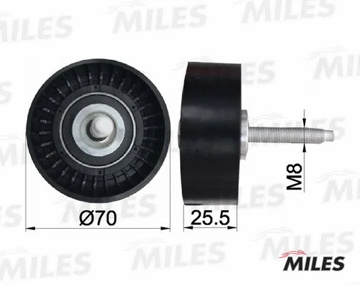 Deflection/Guide Pulley, V-ribbed belt (AG03026)