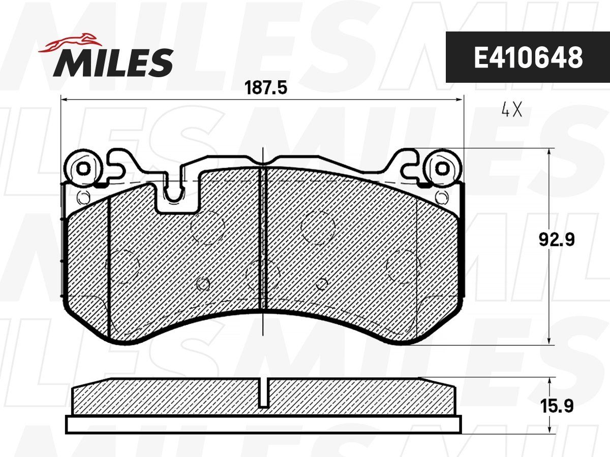 Brake Pad Set, disc brake (E410648)