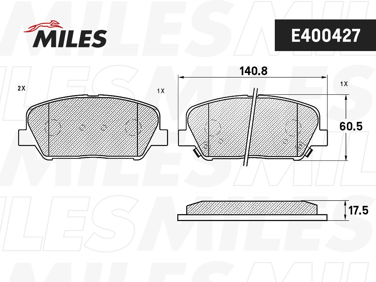 Brake Pad Set, disc brake (E400427)