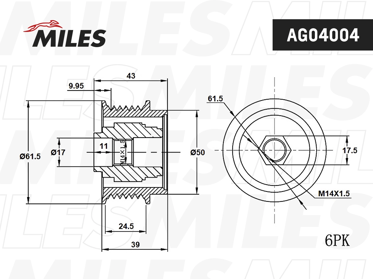 Alternator Freewheel Clutch (AG04004)
