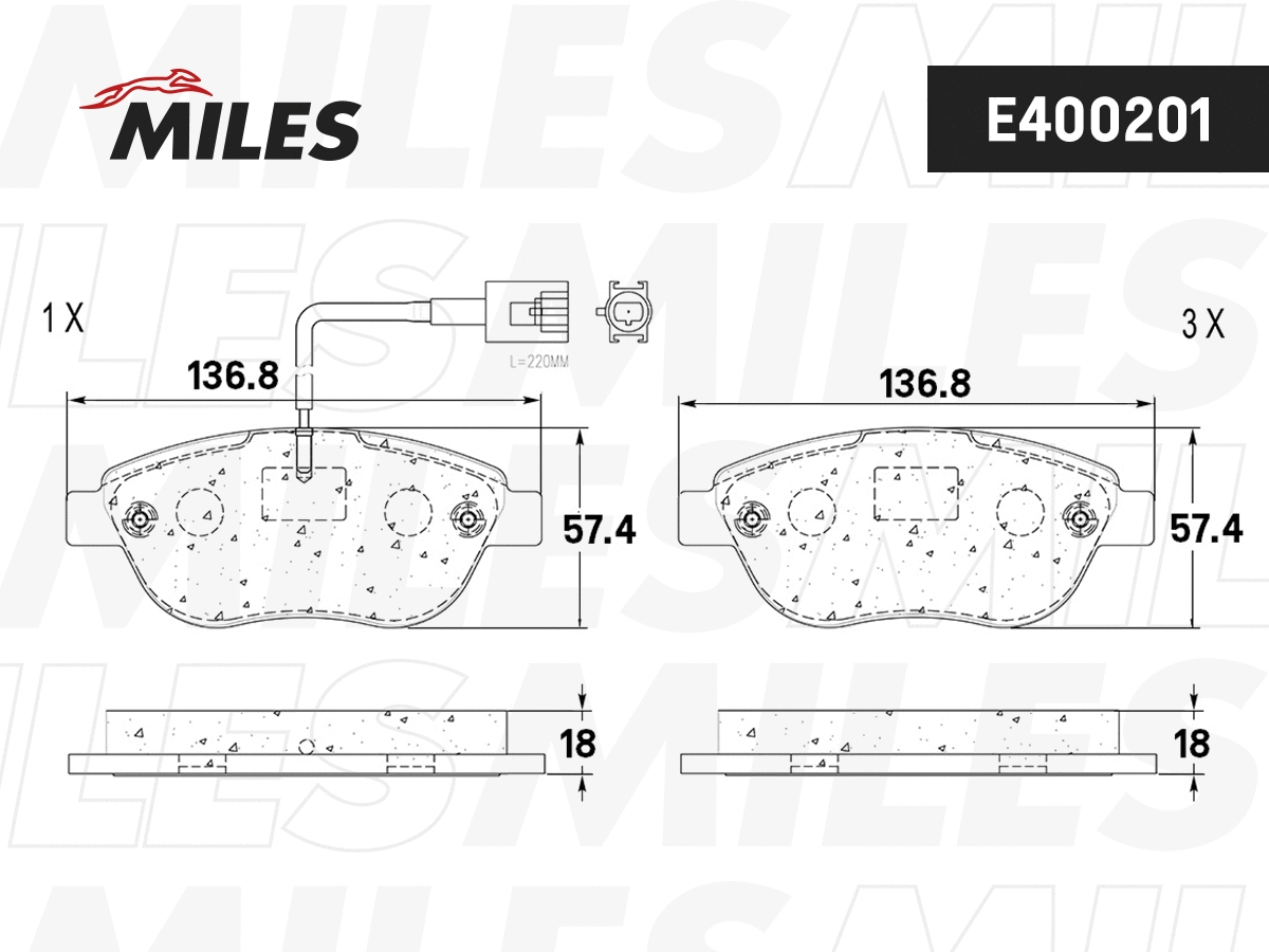 Brake Pad Set, disc brake (E400201)
