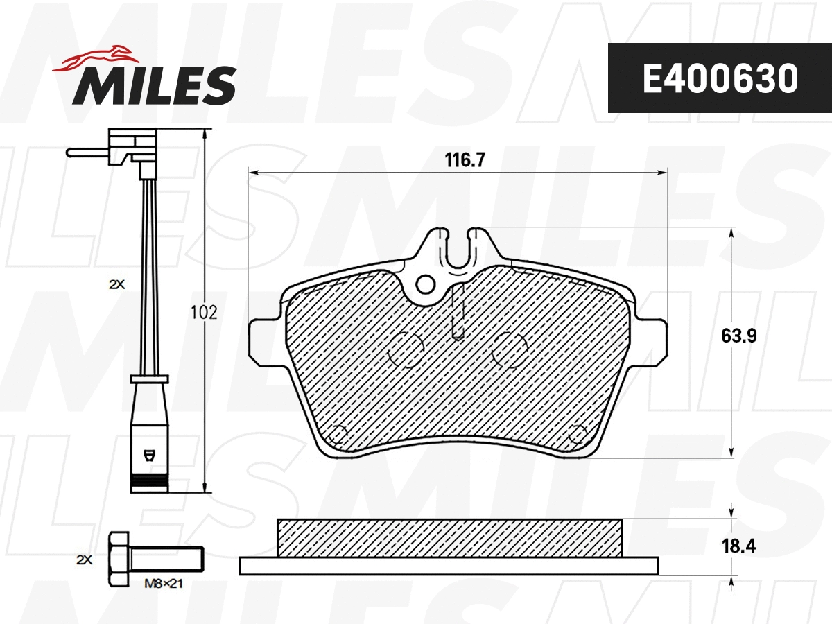 Brake Pad Set, disc brake (E400630)