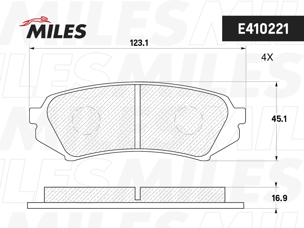 Brake Pad Set, disc brake (E410221)