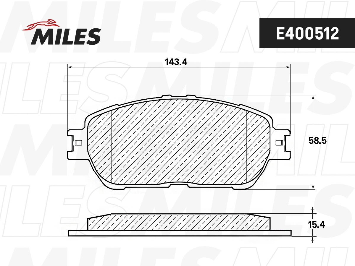 Brake Pad Set, disc brake (E400512)