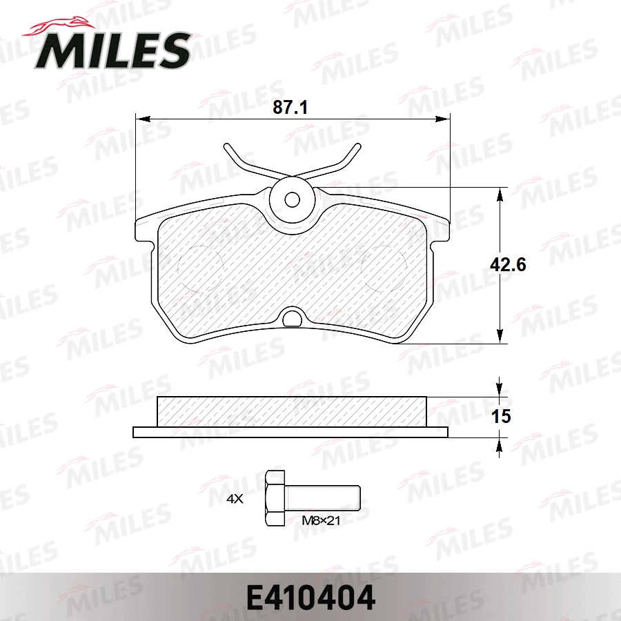 Brake Pad Set, disc brake (E410404)