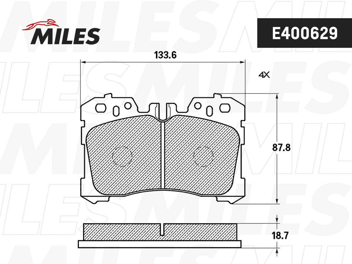 Brake Pad Set, disc brake (E400629)