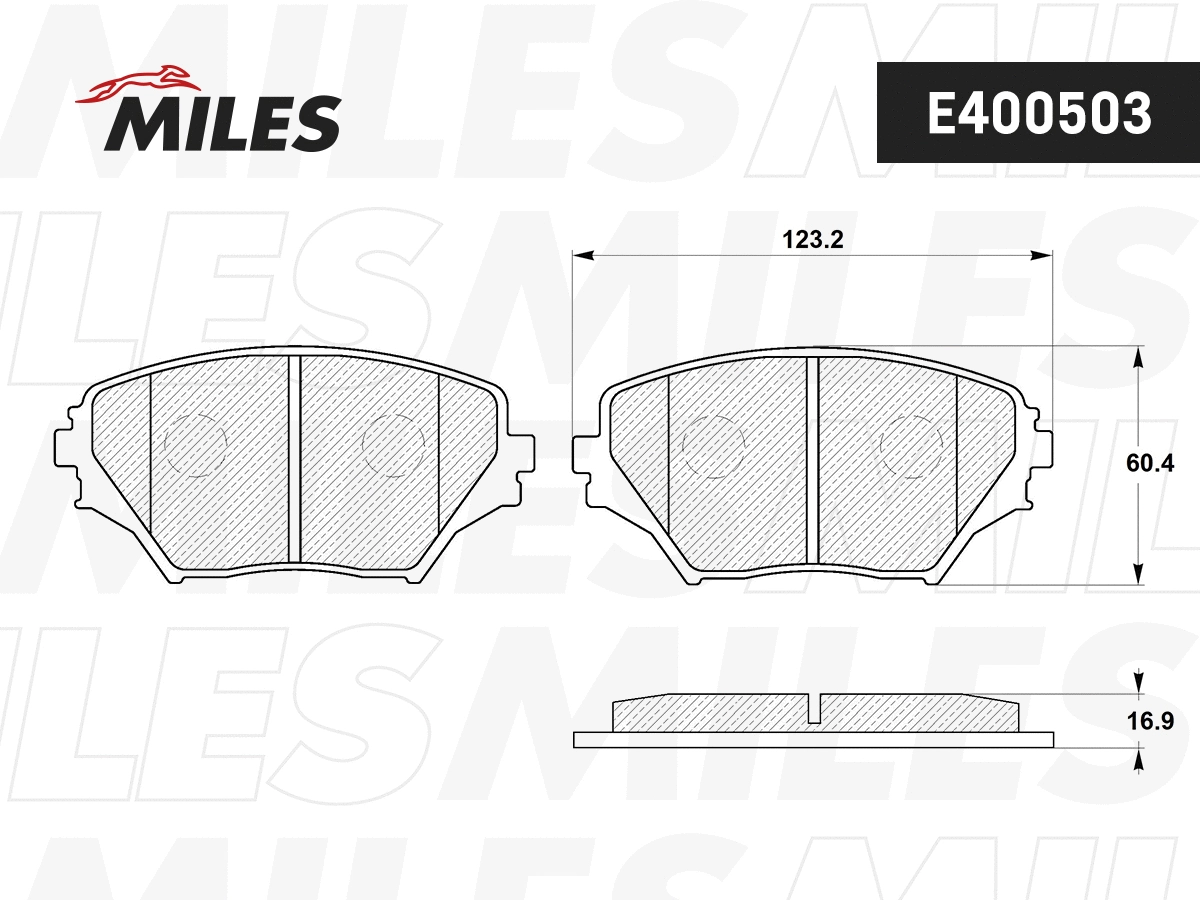 Brake Pad Set, disc brake (E400503)
