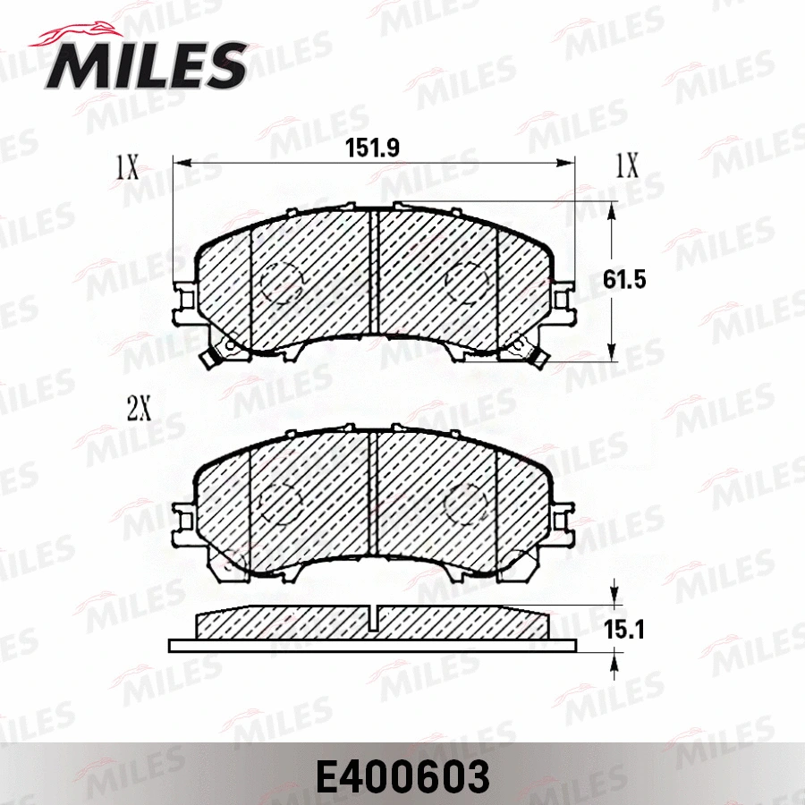 Brake Pad Set, disc brake (E400603)