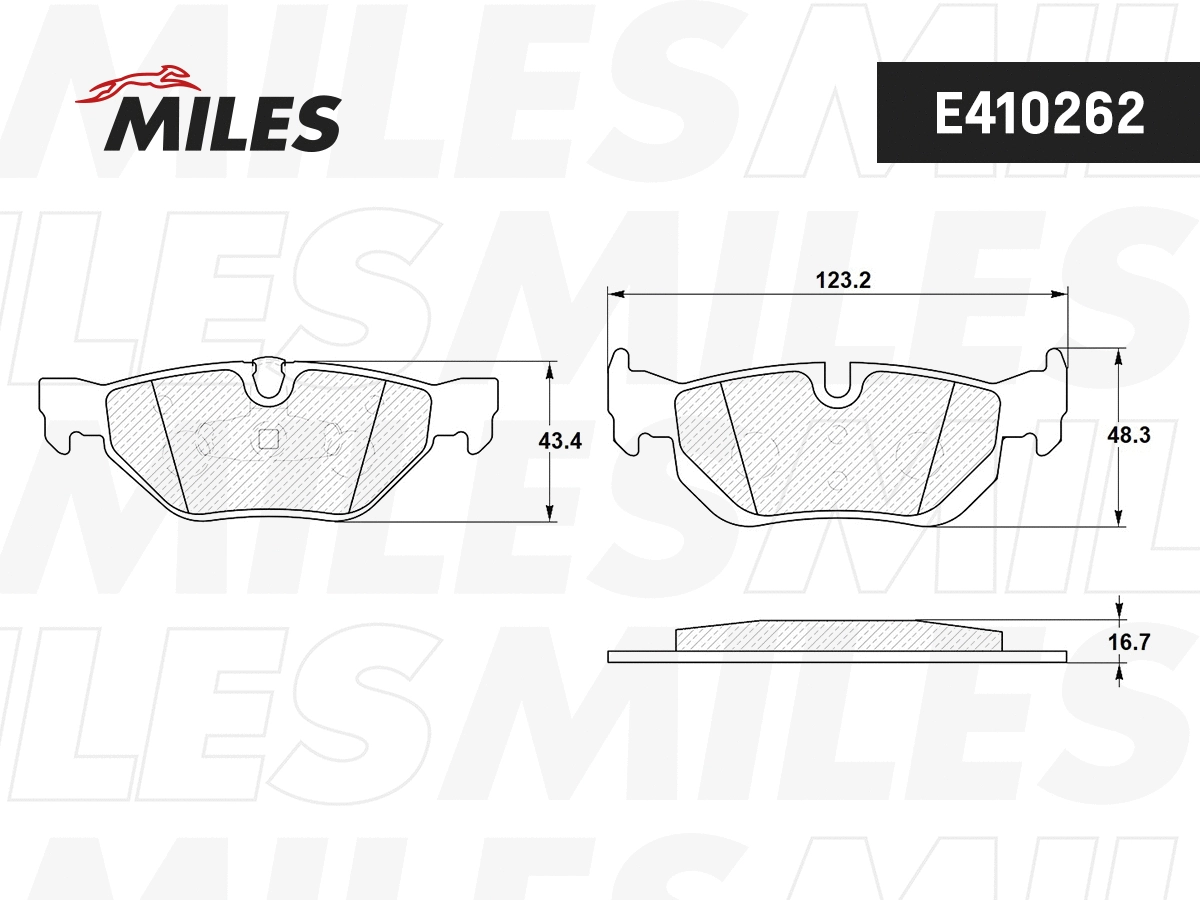 Brake Pad Set, disc brake (E410262)
