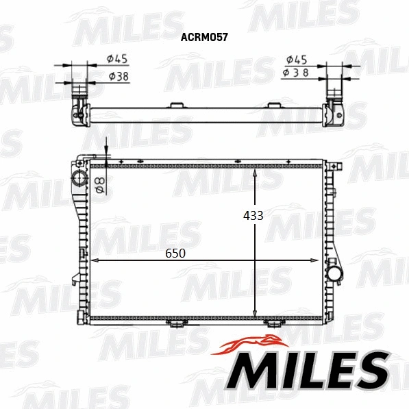 Radiator, engine cooling (ACRM057)