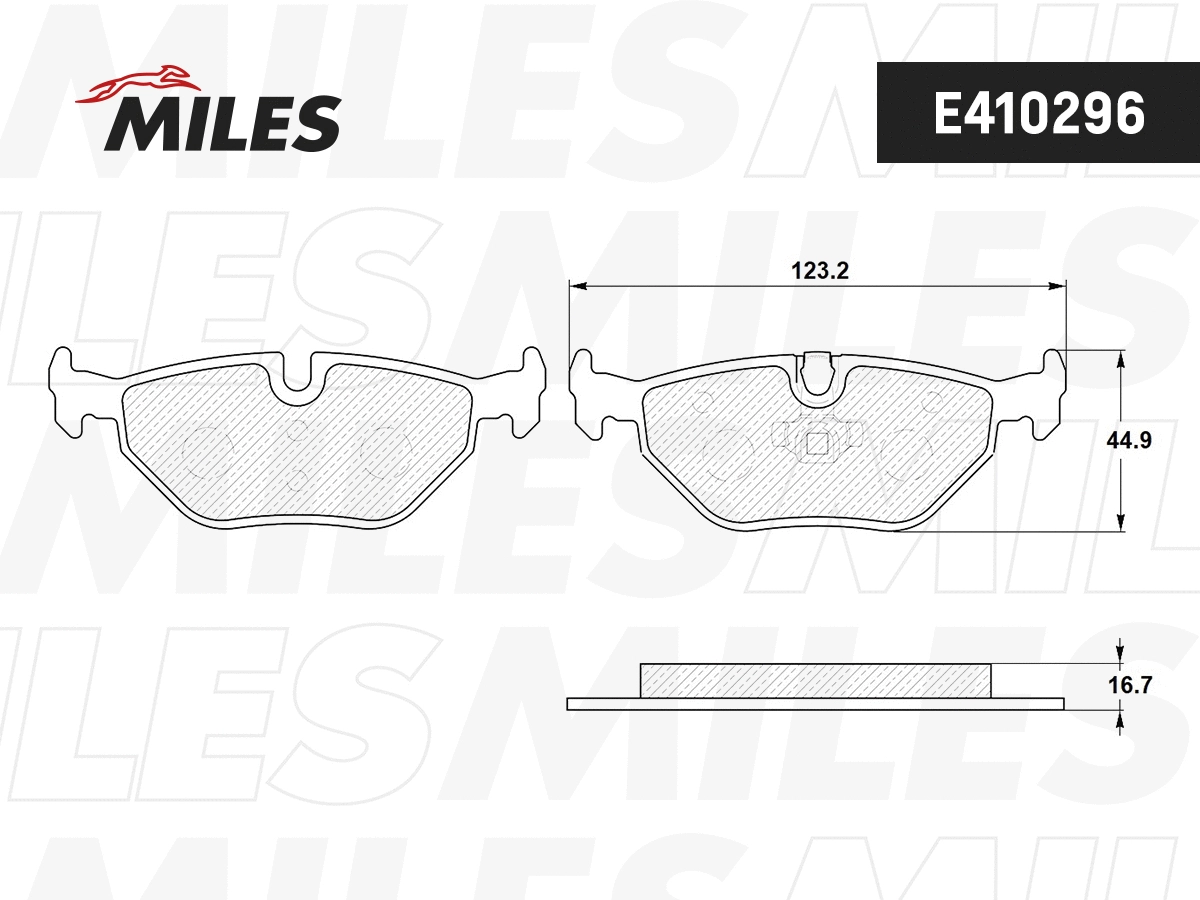Brake Pad Set, disc brake (E410296)