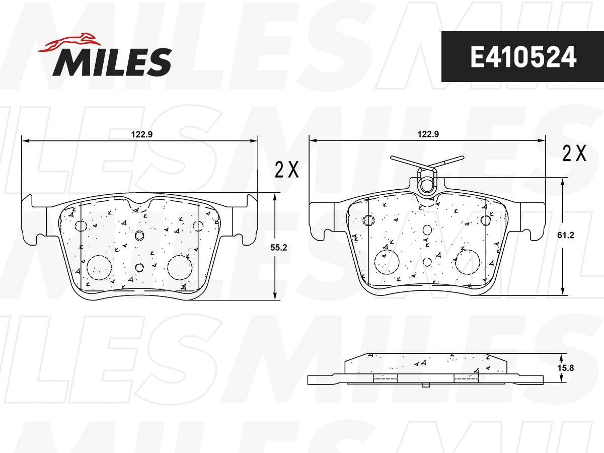 Brake Pad Set, disc brake (E410524)