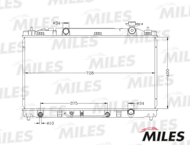 Radiator, engine cooling (ACRB355)