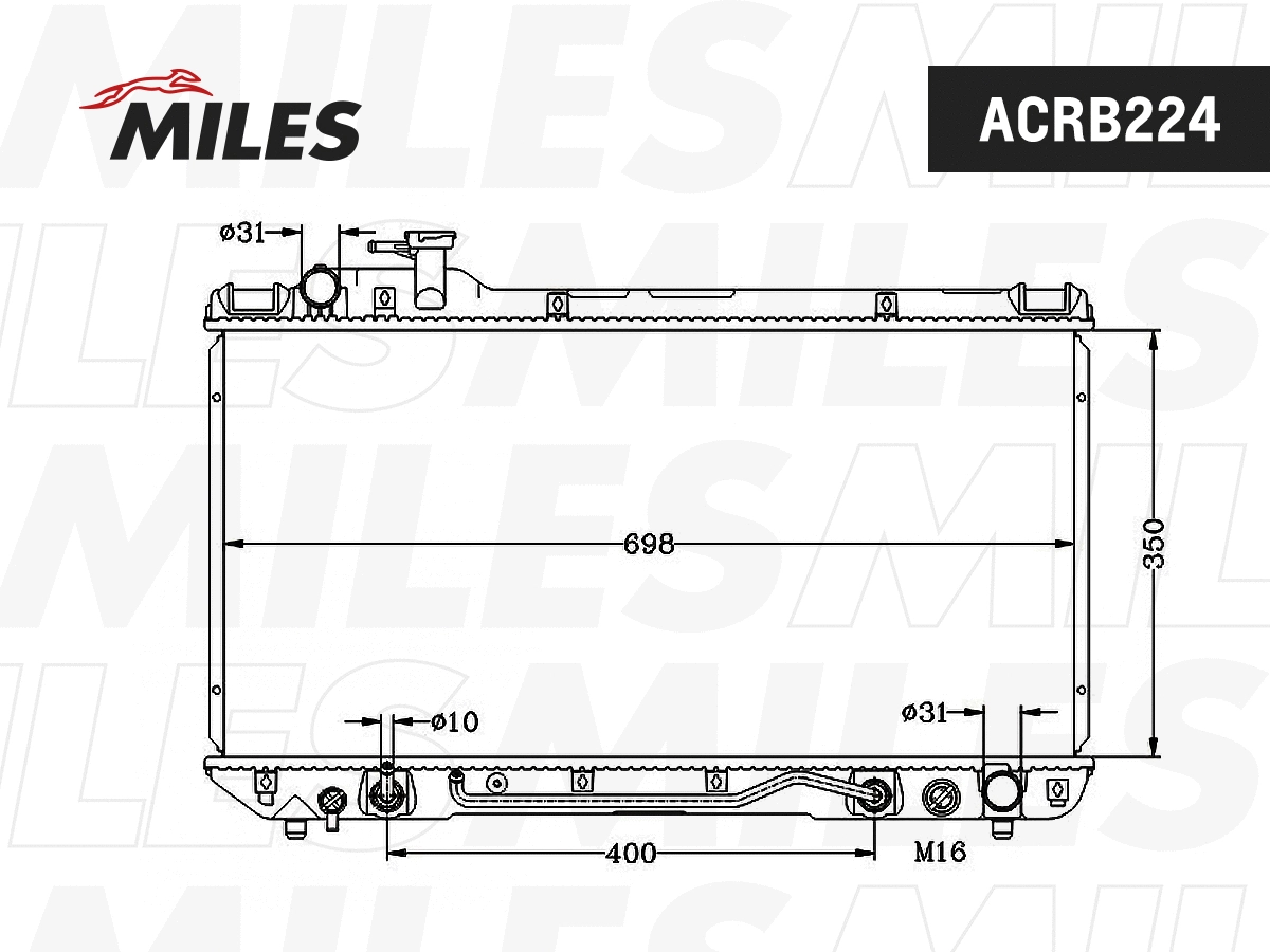 Radiator, engine cooling (ACRB224)