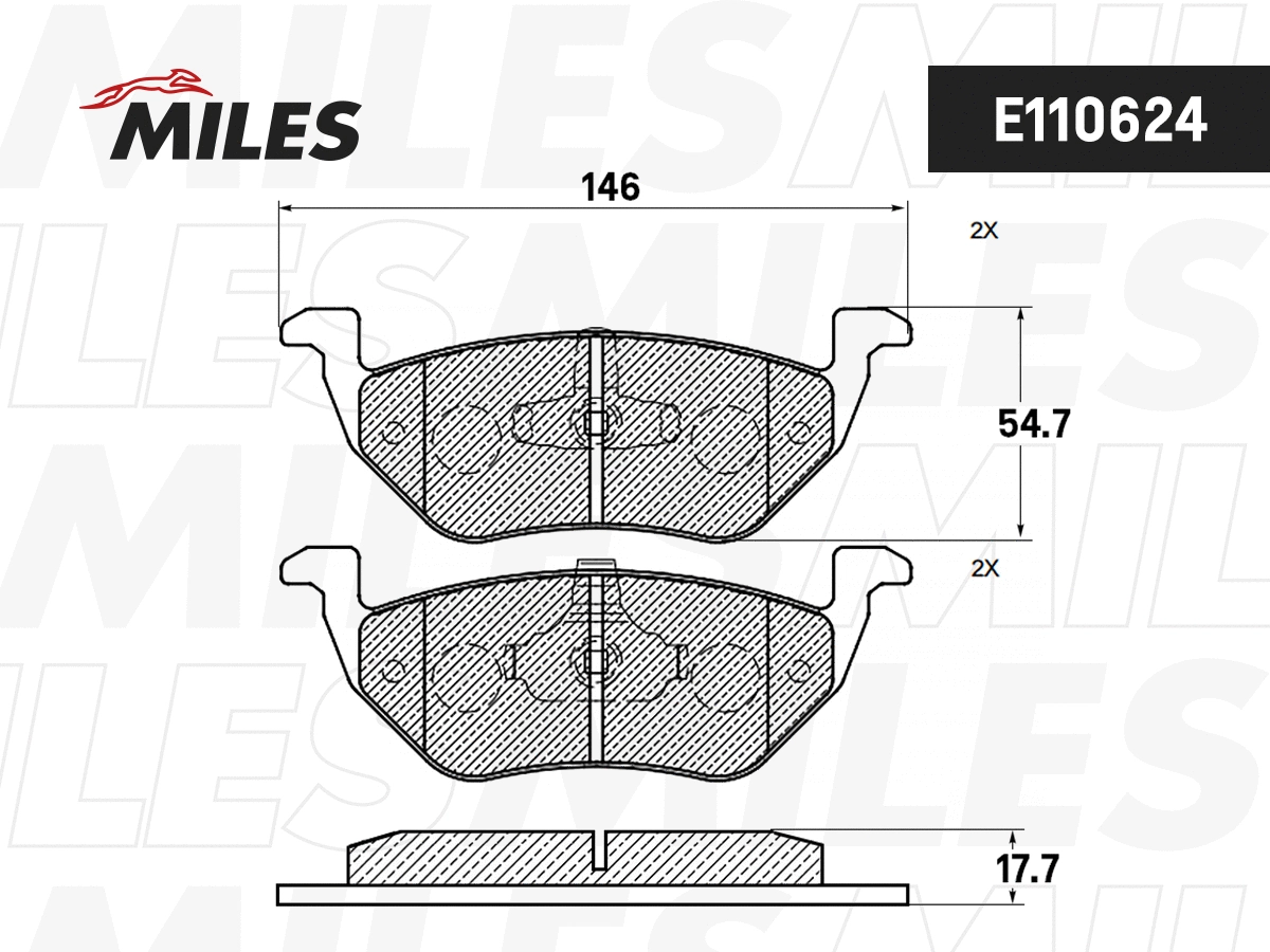 Brake Pad Set, disc brake (E110624)