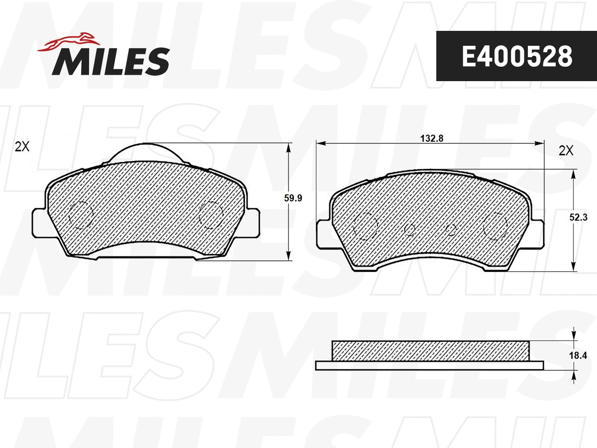 Brake Pad Set, disc brake (E400528)