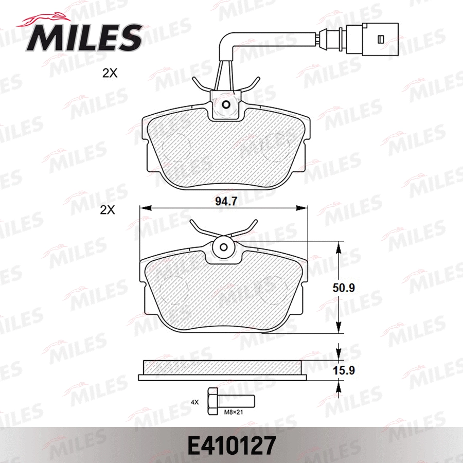 Brake Pad Set, disc brake (E410127)