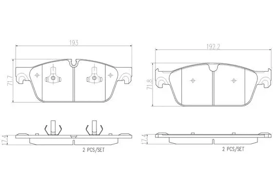 Brake Pad Set, disc brake (P50112N)
