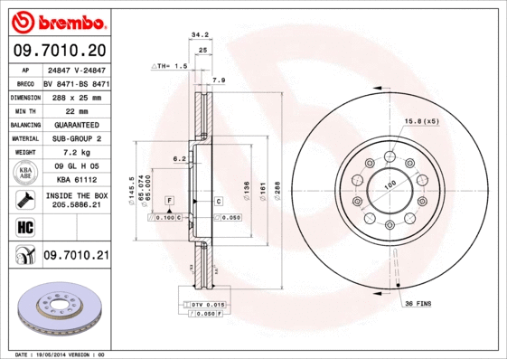 Brake Disc (09.7010.20)