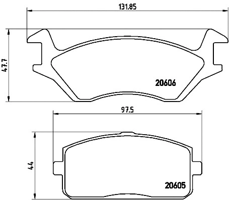 Brake Pad Set, disc brake (P83004N)