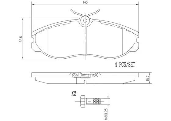 Brake Pad Set, disc brake (P24039N)