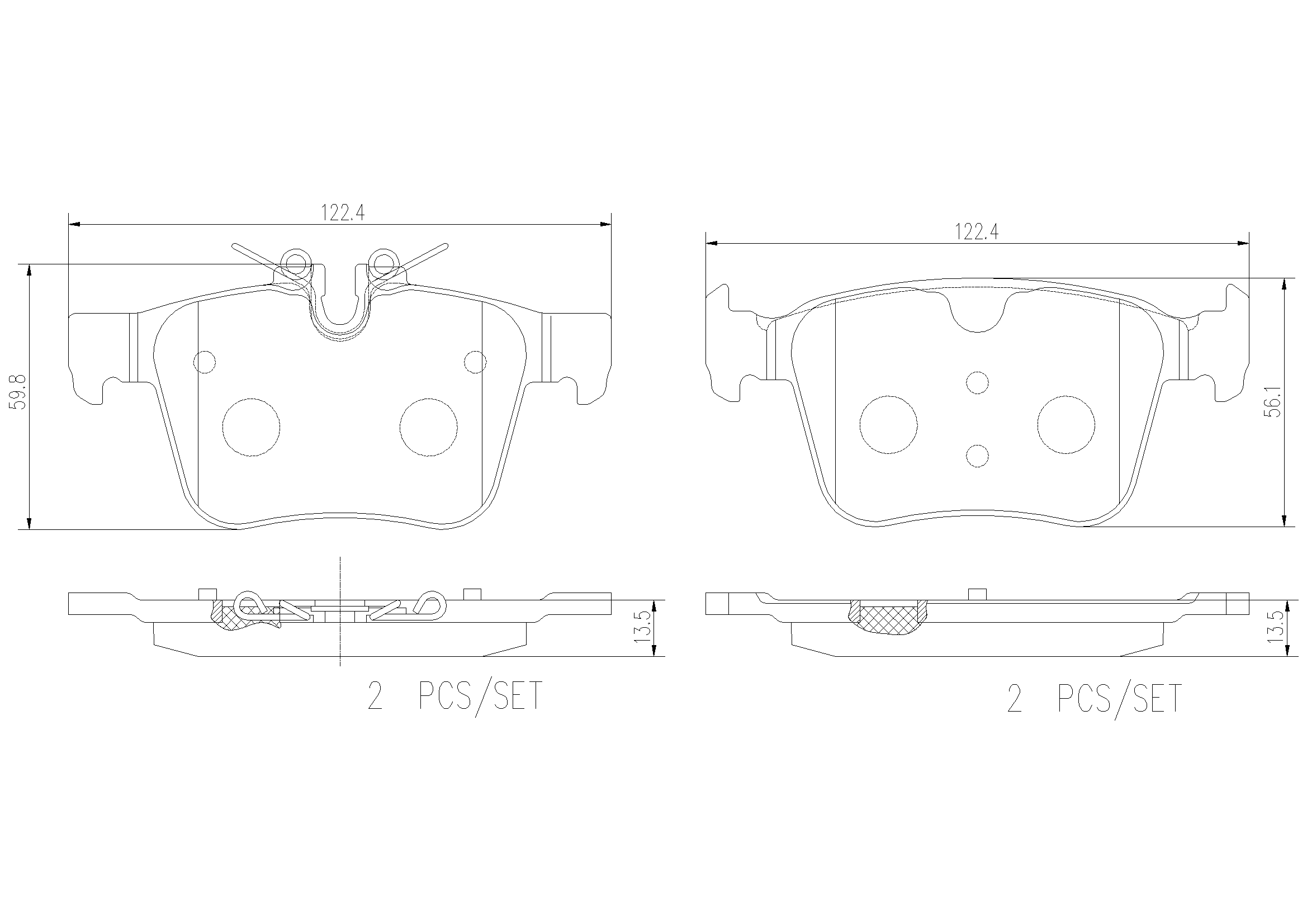 Brake Pad Set, disc brake (P36037N)