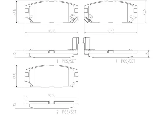 Brake Pad Set, disc brake (P54025N)