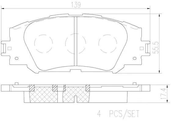 Brake Pad Set, disc brake (P83155N)