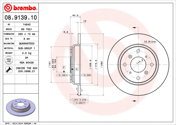 Brake Disc (08.9139.10)
