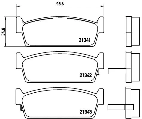 Brake Pad Set, disc brake (P 56 053)