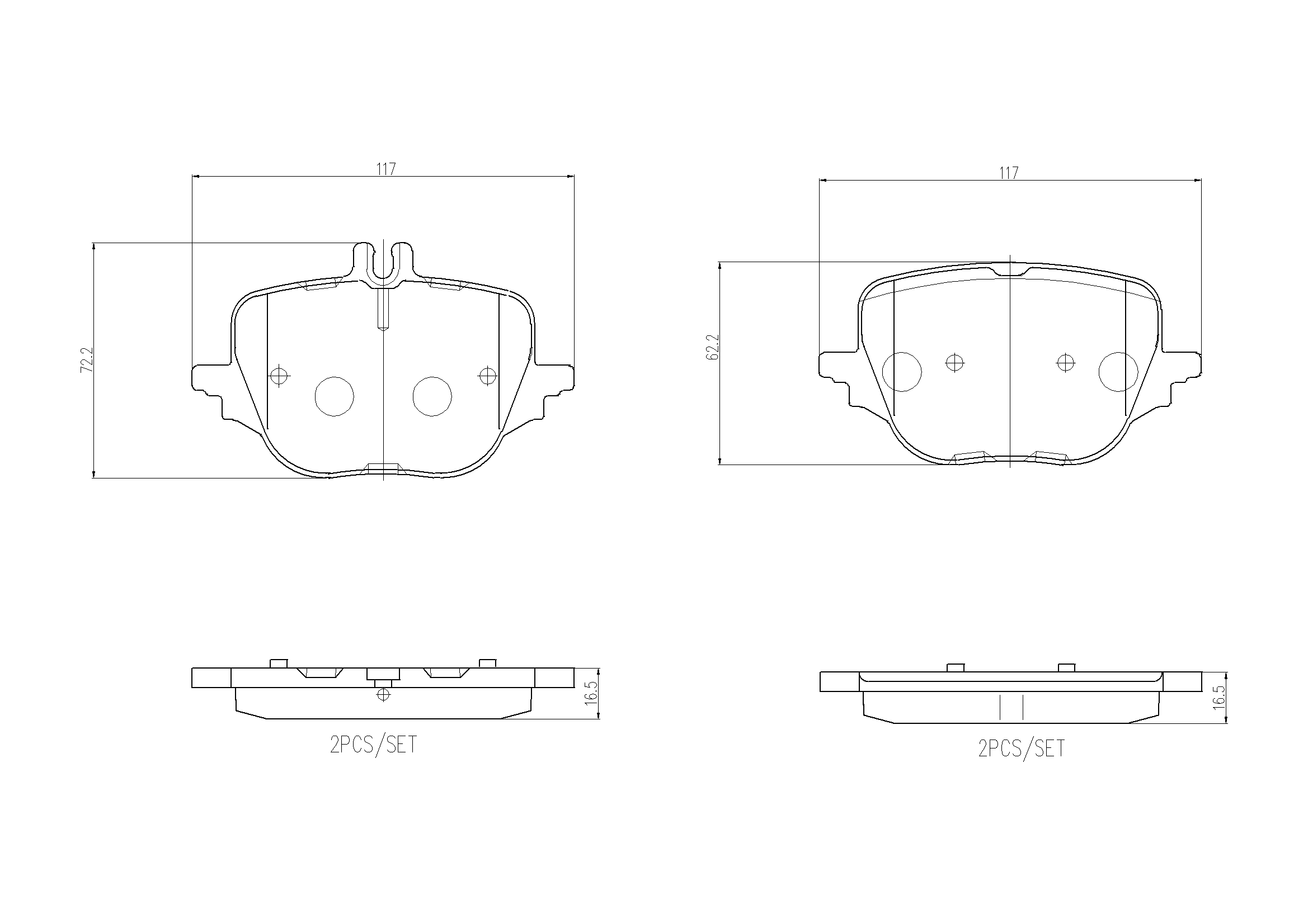 Brake Pad Set, disc brake (P50169N)
