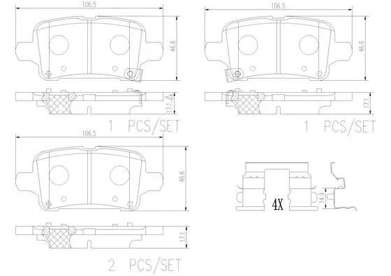 Brake Pad Set, disc brake (P59095N)