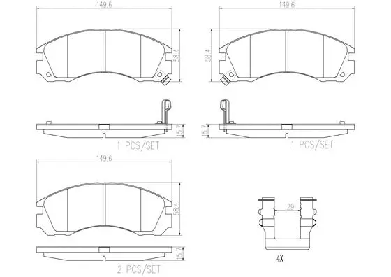 Brake Pad Set, disc brake (P54017N)