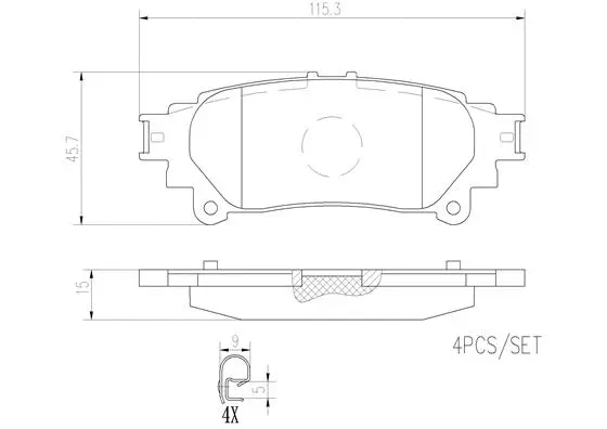 Brake Pad Set, disc brake (P83152N)
