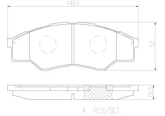 Brake Pad Set, disc brake (P83096N)