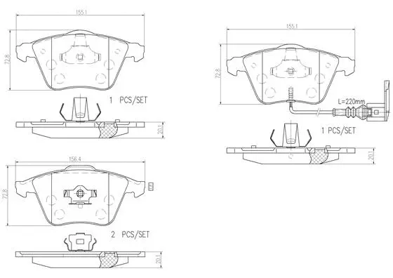 Brake Pad Set, disc brake (P85079N)