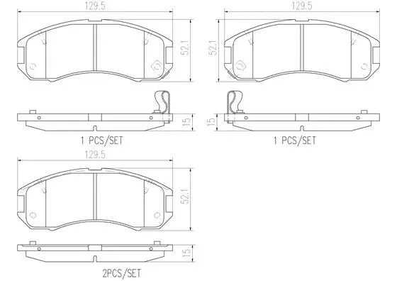 Brake Pad Set, disc brake (P24024N)