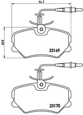 Brake Pad Set, disc brake (P 61 050)